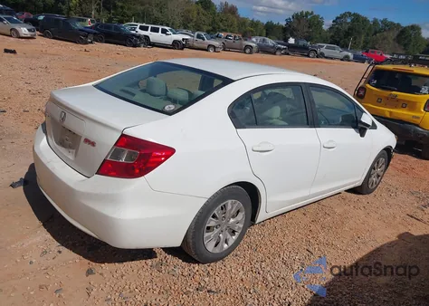 2012 Honda Civic Lx z USA, uszkodzony, nr VIN 2HGFB2F55CH328731